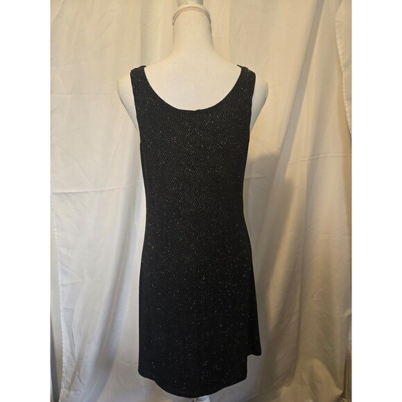 90s Dress Sparkle Midi Party Vintage Black Medium - Picture 4 of 6